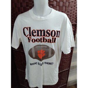 Vintage 90s Clemson Football What Else Is There? T Shirt Big Print XL College